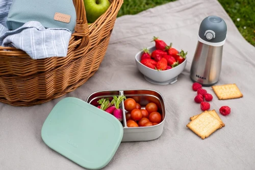 BEABA cutie de prânz lunchbox din oțel inoxidabil 760ml cu compartimente