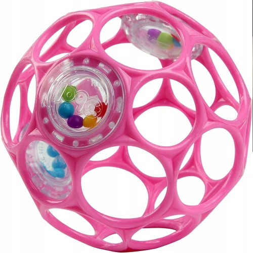 BRIGHT STARTS Oball Rattle inel de dentiție silicon cu zornăitoare 10 cm
