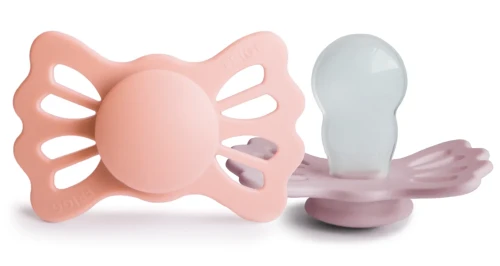 FRIGG BUTTERFLY suzete liniștitoare 2 bucăți 0-6 luni SILICON
