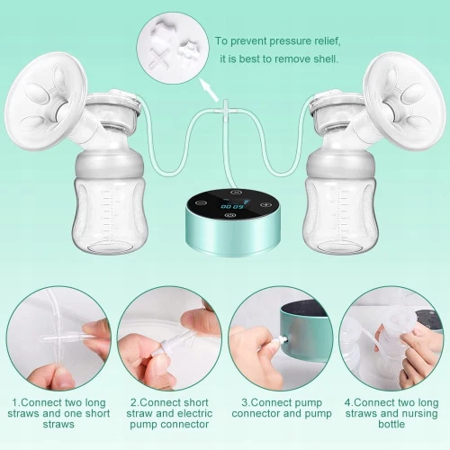 PIAEK pompă de sân electrică dublă BPA FREE