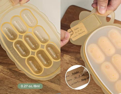 Tavă din silicon HAAKAA pentru congelarea alimentelor + capac