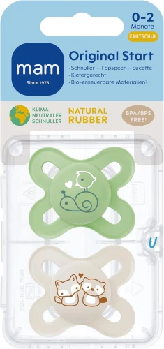 MAM ORIGINAL START suzetă liniștitoare x2 0-2 luni CAUCIUC