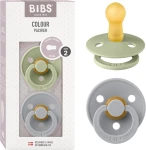 BIBS COLOUR suzete calmante 2 bucăți cauciuc 6 luni+
