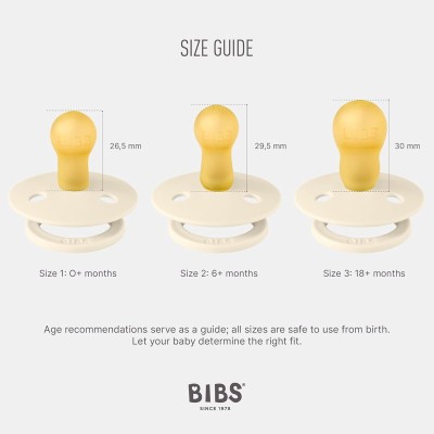 BIBS COLOUR suzete calmante 2 bucăți cauciuc 6 luni+