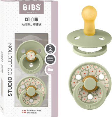 BIBS COLOUR STUDIO suzete calmante 2 bucăți cauciuc 6-18 luni