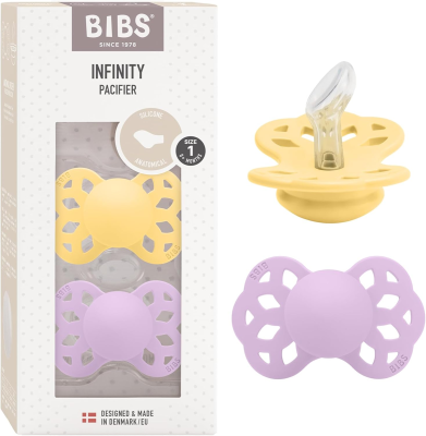 BIBS INFINITY suzete anatomice 2pack 0-6 luni SILICON