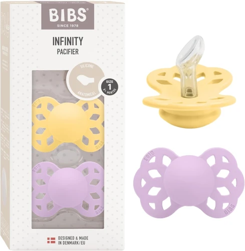 BIBS INFINITY suzete anatomice 2pack 0-6 luni SILICON