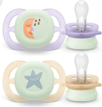 PHILIPS AVENT Ultra Start suzete x 2 0-2 luni NIGHTTIME strălucește în întuneric