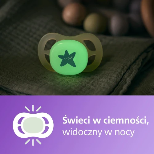 PHILIPS AVENT Ultra Start suzete x 2 0-2 luni NIGHTTIME strălucește în întuneric