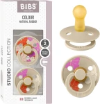 BIBS COLOUR STUDIO suzete calmante 2 bucăți cauciuc 6-18 luni