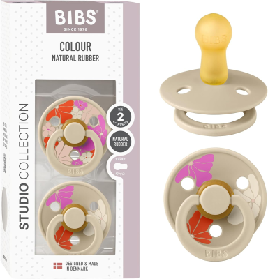 BIBS COLOUR STUDIO suzete calmante 2 bucăți cauciuc 6-18 luni