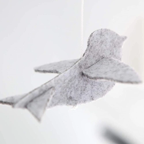 SWECOMZE carusel pentru pătuț din lemn și material textil BOHO