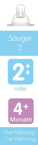 MAM tetine pentru biberoane 4luni+ x2