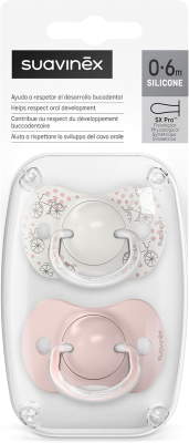 SUAVINEX SX PRO suzetă anatomică x2 silicon 0-6 luni