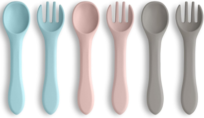 Set VICLOON lingurițe și furculițe din silicon 6 luni+ x6