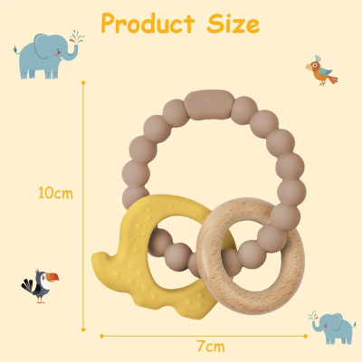 VICLOON inel de dentiție din silicon 3 luni+ BPA FĂRĂ