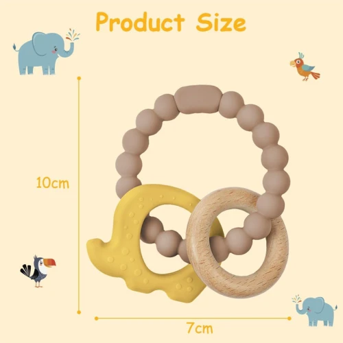 VICLOON inel de dentiție din silicon 3 luni+ BPA FĂRĂ