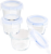 Set BASIC de recipiente din sticlă pentru alimente x4 cu capace 144ml
