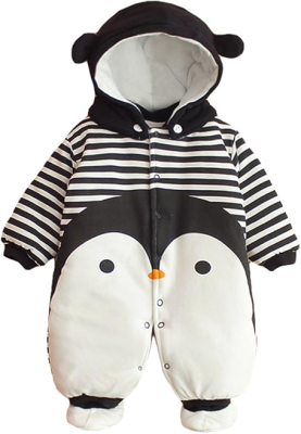 VINE salopetă cu glugă 6-9 luni PINGUIN