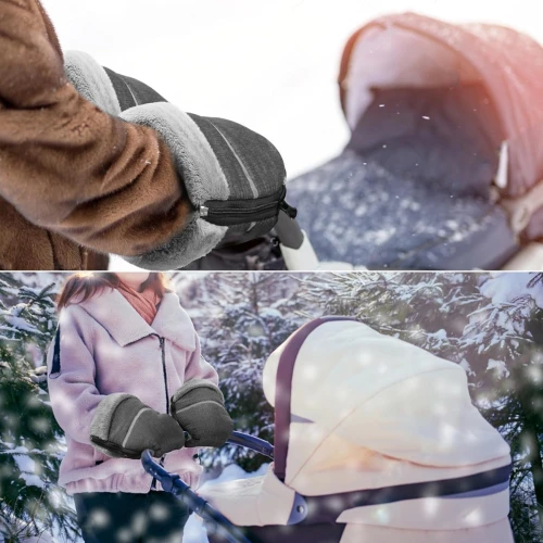 MUFKI polar impermeabile pentru cărucior, cu elemente reflectorizante
