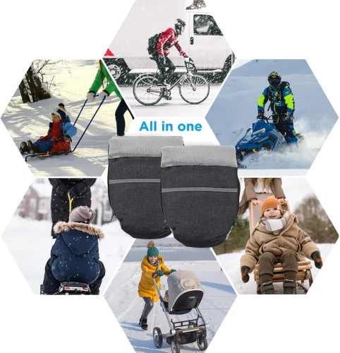 MUFKI polar impermeabile pentru cărucior, cu elemente reflectorizante