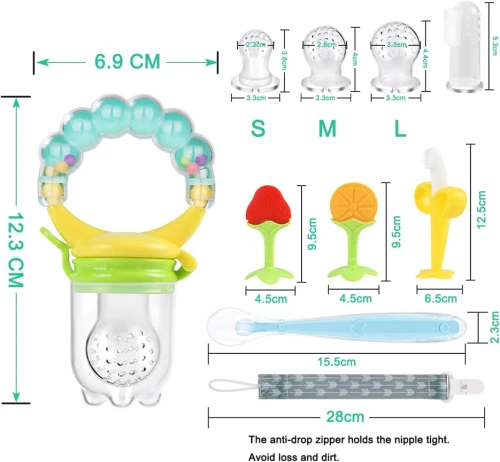 VICLOON inel dentiție distribuitor fructe set 15 piese inele dentiție linguriță ALTE