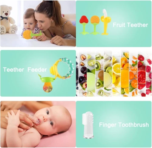 VICLOON inel dentiție distribuitor fructe set 15 piese inele dentiție linguriță ALTE