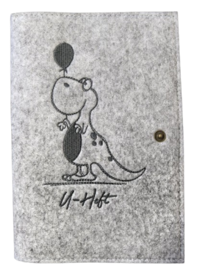 LUXDAG husă din fetru pentru card de sarcină DINOZAUR 15,5 x 23 cm