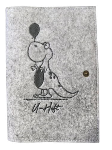 LUXDAG husă din fetru pentru card de sarcină DINOZAUR 15,5 x 23 cm