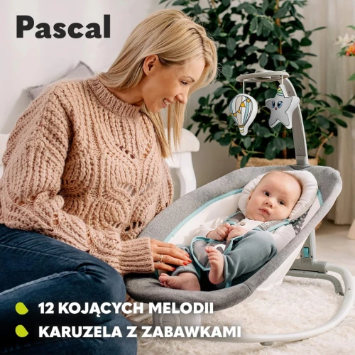LIONELO PASCAL balansoar șezlong până la 9kg cu melodii și vibrații