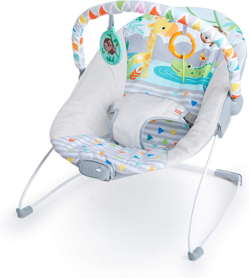 BRIGHT STARTS Safari Fun balansoar cu vibrații și melodii
