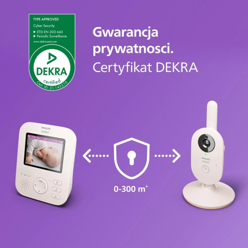 PHILIPS AVENT SCD881/26 monitor pentru bebeluși 2,8in vedere pe timp de noapte cântece de leagăn