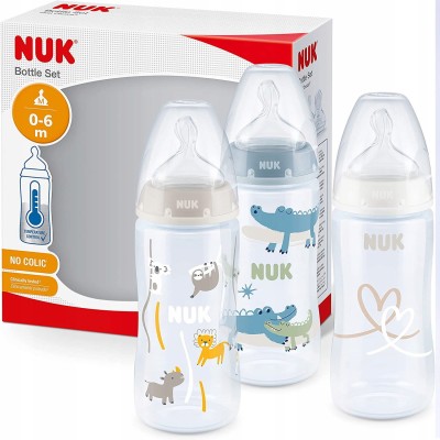 Set biberon NUK No Colic 3x 300 ml 0-6 luni