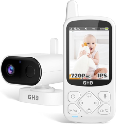 GHB ABM800 monitor digital pentru bebeluși, ecran LCD 2,8"