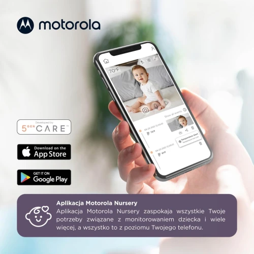 MOTOROLA PIP1000 Connect cameră de supraveghere pentru bebeluși controlată de la distanță, monitor electronic HD