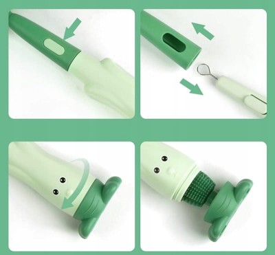 VICLOON 3în1 perii din silicon pentru curățarea sticlelor, tetinelor, paielor 28cm