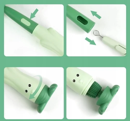 VICLOON 3în1 perii din silicon pentru curățarea sticlelor, tetinelor, paielor 28cm