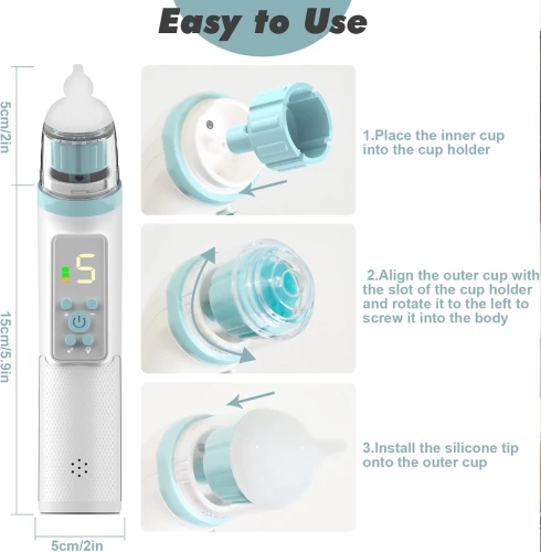 Aspirator nazal electric VIBINHO cu melodii și lumină