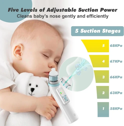 Aspirator nazal electric VIBINHO cu melodii și lumină