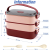 LUNCHBOX cutie de prânz cu trei compartimente + tacâmuri 2200ml