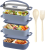 LUNCHBOX cutie de prânz cu trei compartimente + tacâmuri 2200ml