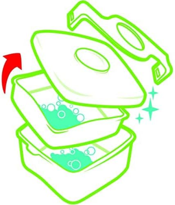 LUNCHBOX cutie de prânz cu două compartimente 1,4l
