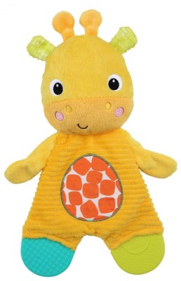 BRIGHT STARTS Snuggle&Teethe girafă de pluș cu jucării de dentiție