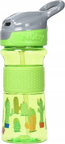 NUBY Flip-it Cup cană tritan anti-picurare cu pai și gură de scurgere 3 luni+ 360 ml