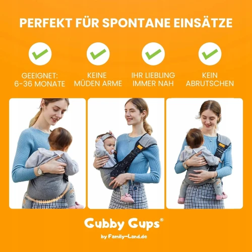 GUBBY GUPS marsupiu PAS eșarfă până la 15kg
