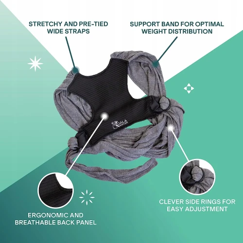 KOALA BABYCARE eșarfă de purtare pentru bebeluși 2 în 1
