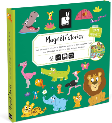 JANOD Magneti'Stories Africa puzzle magnetică 30 magneți