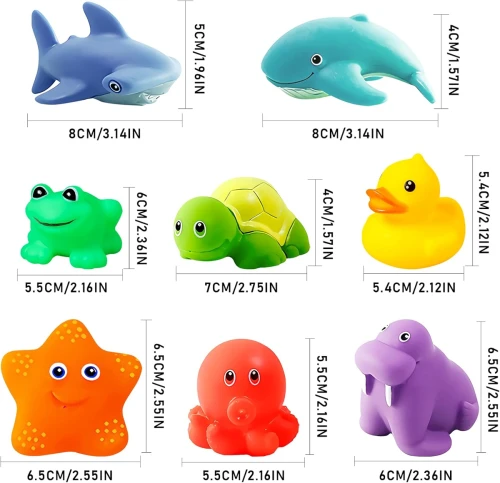 SET de jucării pentru baie animale x8