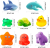 SET de jucării pentru baie animale x8