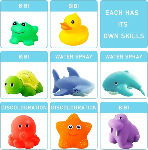 SET de jucării pentru baie animale x8